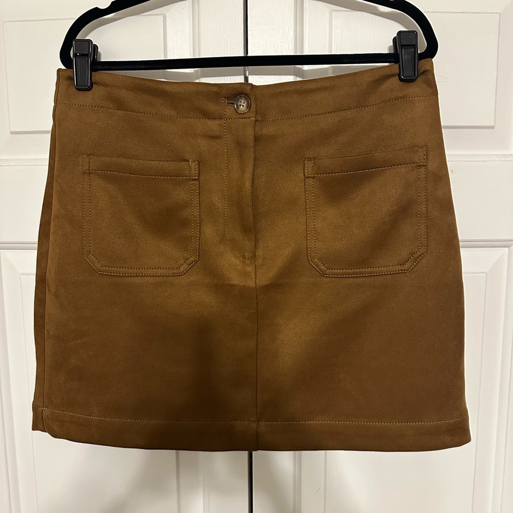 LOFT Tan Mini Skirt